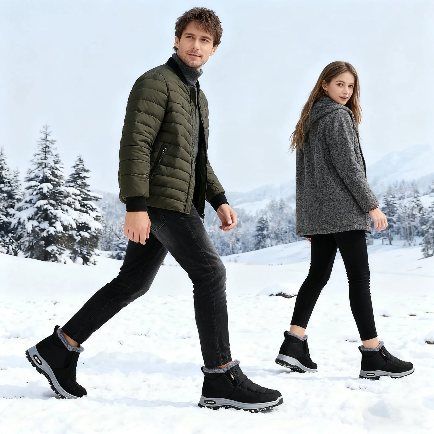🔥RELOOG® Zapatos ortopédicos de invierno | Diseño ergonómico ⏰ Alivia el dolor de pies, rodillas y espalda 👞 Unisex