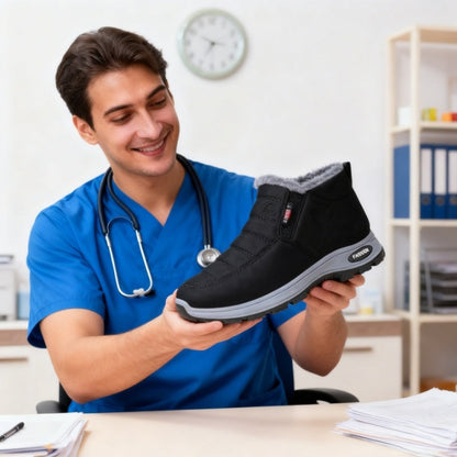 🔥RELOOG® Zapatos ortopédicos de invierno | Diseño ergonómico ⏰ Alivia el dolor de pies, rodillas y espalda 👞 Unisex