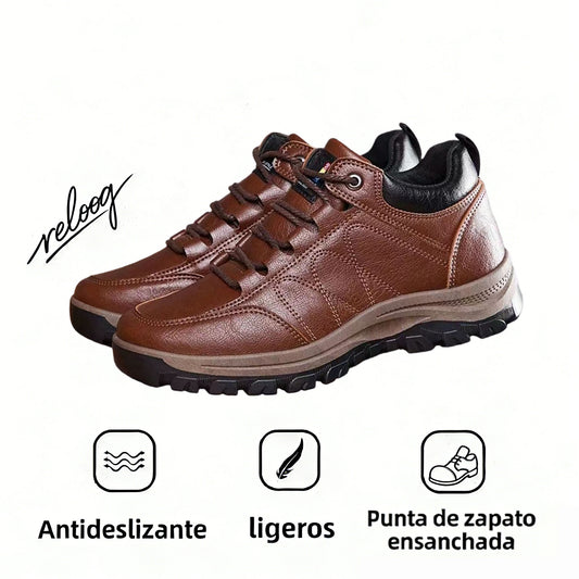 🔥RELOOG | Zapatos ortopédicos esenciales para hombre | Cuero premium 👞 | Suaves y cómodos
