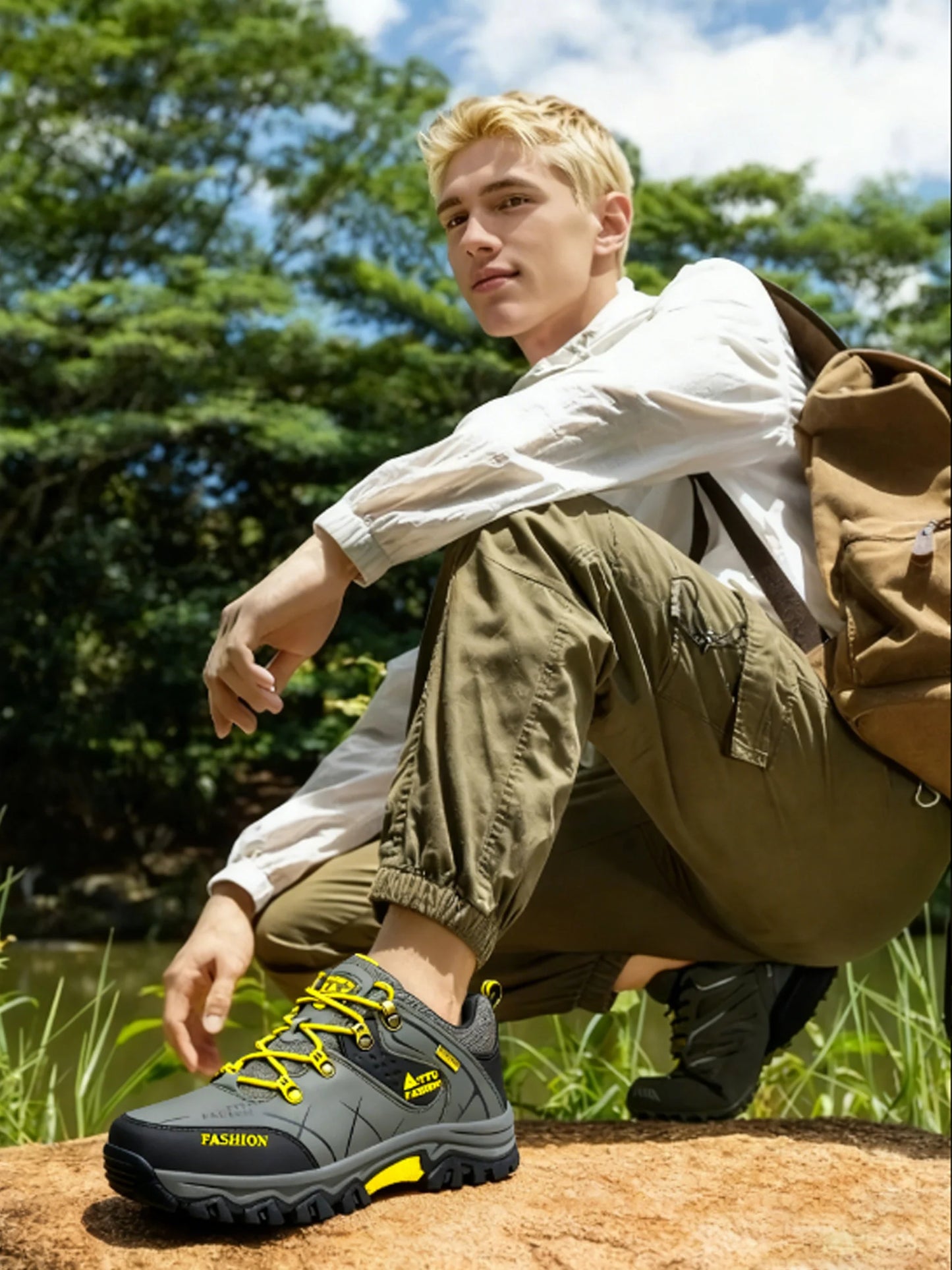 RELOOG｜🏃Zapatillas para Senderismo｜Soporte de Tobillo y Suela Antideslizante