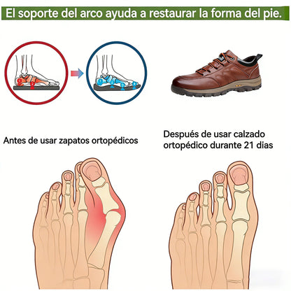 🔥RELOOG | Zapatos ortopédicos ergonómicos | Cuero premium 👞 | Cosidos a mano