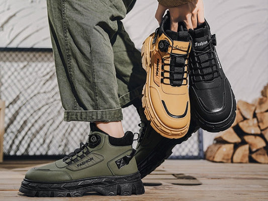 RELOOG | Zapatos de senderismo cómodos 🚶‍♂️ | Soporte de tobillo | Suela antideslizante