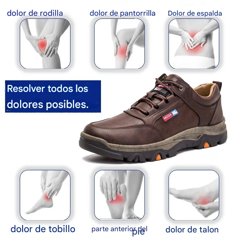 RELOOG | Zapatos de piel de becerro suaves y cómodos | Soporte para el arco del pie | Alivio del dolor | Protección (También disponible en versión de felpa 🔥)